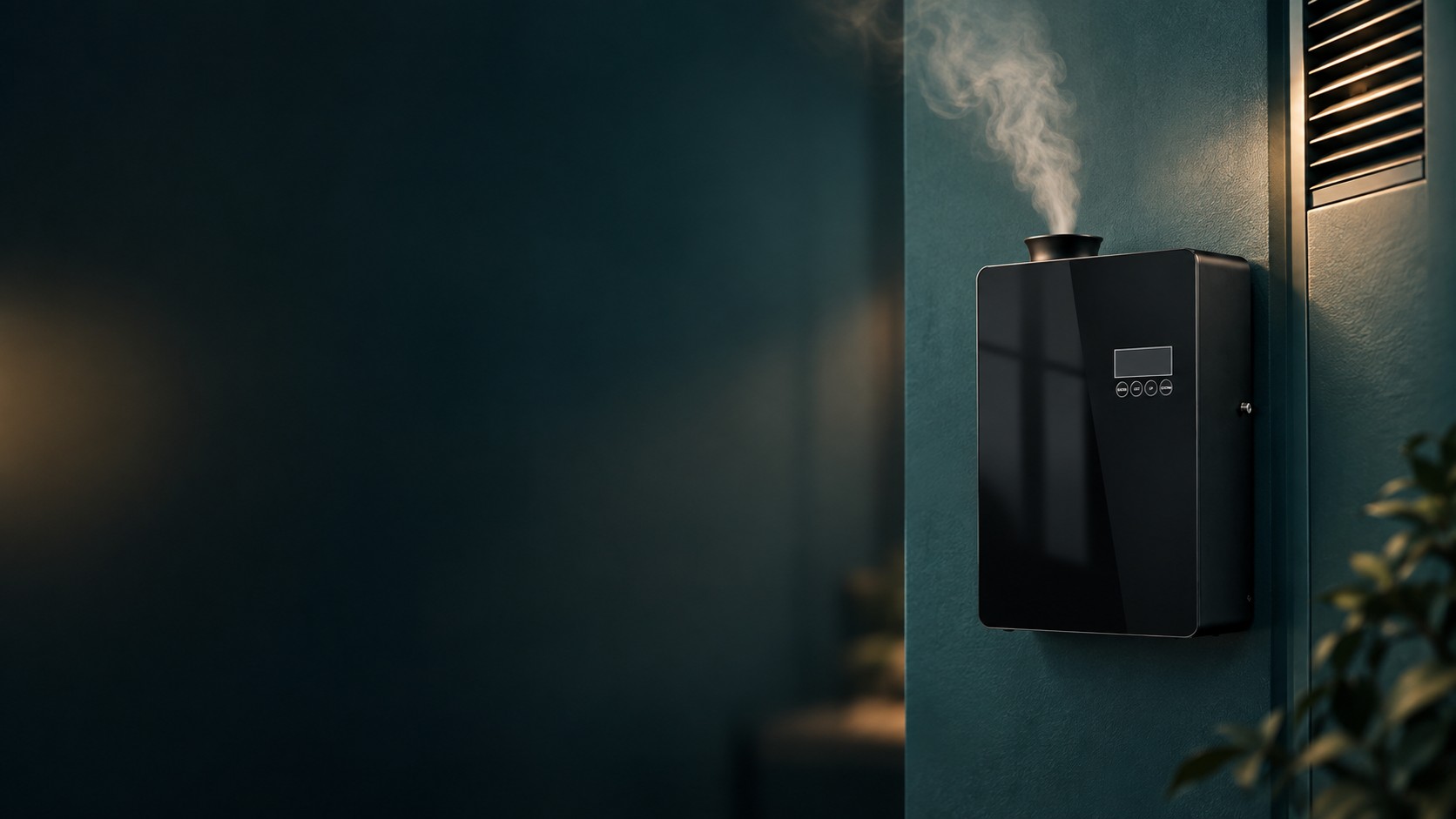 A wall-mounted Lumora diffuser